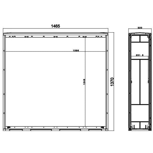 GSAB Elektrotechnik - Gehäuse/Schaltschrank (leer) Normkabelverteilerschrank 3S1300MDSPIMC HxBxT:1300x1465x320