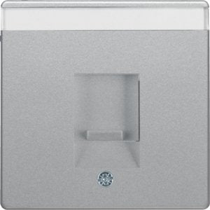 Berker - Einsatz/Abdeckung für Kommunikationstechnik Zentralstück alu/lack 11706084 Staubschutzschieber