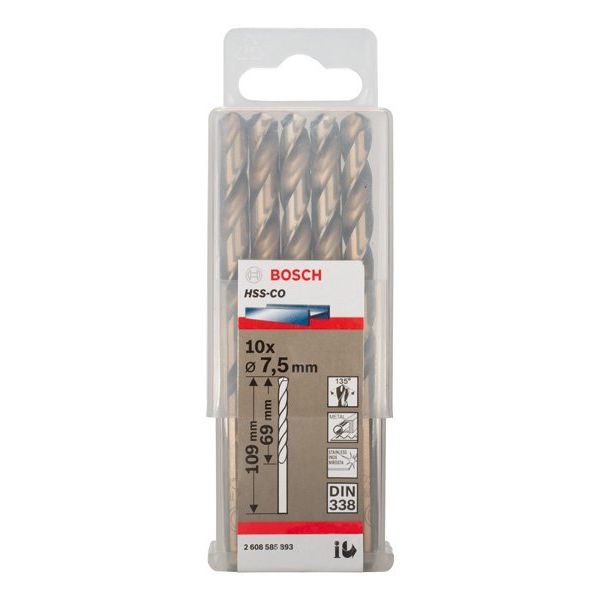 Bosch - Bohrer PRO Stainless Steel HSS-Co 2608585893 Spiralbohrer 7,5 x