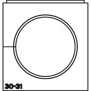 HellermannTyton - Kabelführung für Gehäuse/Schränke Einfachtülle VP-L_30-31 VarioPlate 30-31 mm − 10 Stück