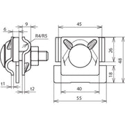 DEHN - Anschlussklemme für Blitzschutz Falzklemme FKMV8.10KBF0.7 10 CU Cu Klemmb. 0,7-10mm