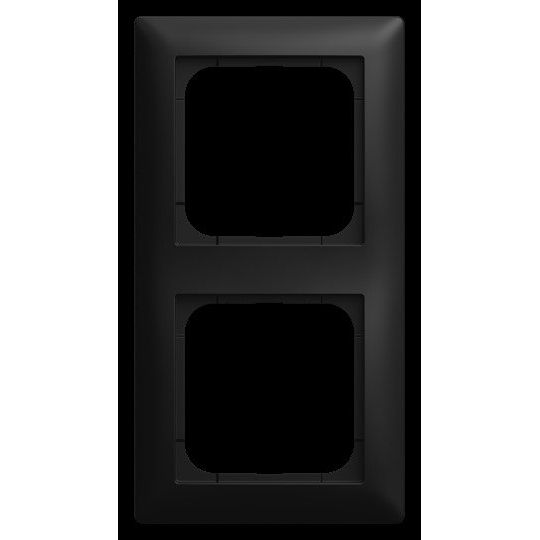 Busch-Jaeger - Abdeckrahmen Abdeckrahmen 1722-915 2-fach schwarz  − 1 Stück
