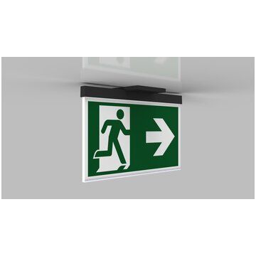RP-Technik - Sicherheitsleuchte Rettungszeichenleuchte AXE408WL-AZ 8h, Wireless, anthr
