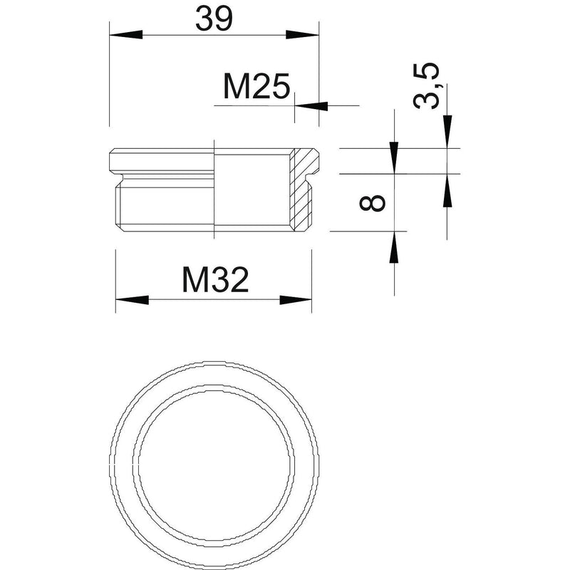 OBO Bettermann - Erweiterungs-/Reduzierring Ms-Reduktion 167 R MS M32-25 M32-M25 vernickelt