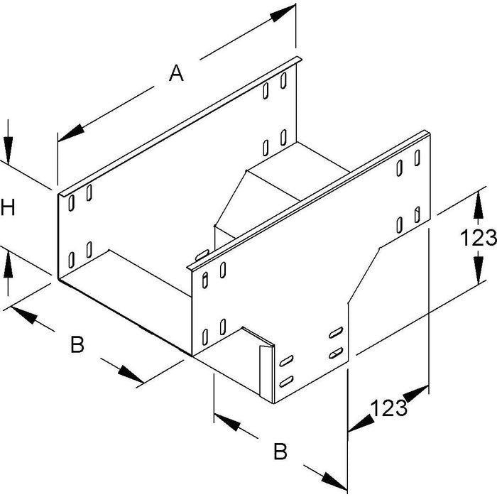 Niedax - Abgangstrichter für Kabelrinne Abgangstrichter RTQ 110.600 110x600mm  − 1 Stück
