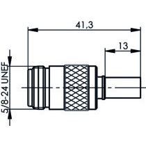 Telegärtner - Koax-Steckverbinder N-Kabelbuchse cr/cr 50Ohm 100024054 G30 (1.5/3.8)