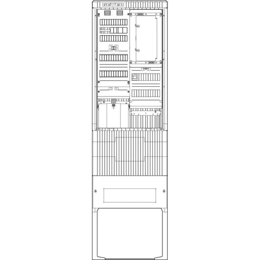 ABN - Zähler-Komplettschrank Zähleranschlusssäule SZ205ZA1505 1 ZP APZ 5pol