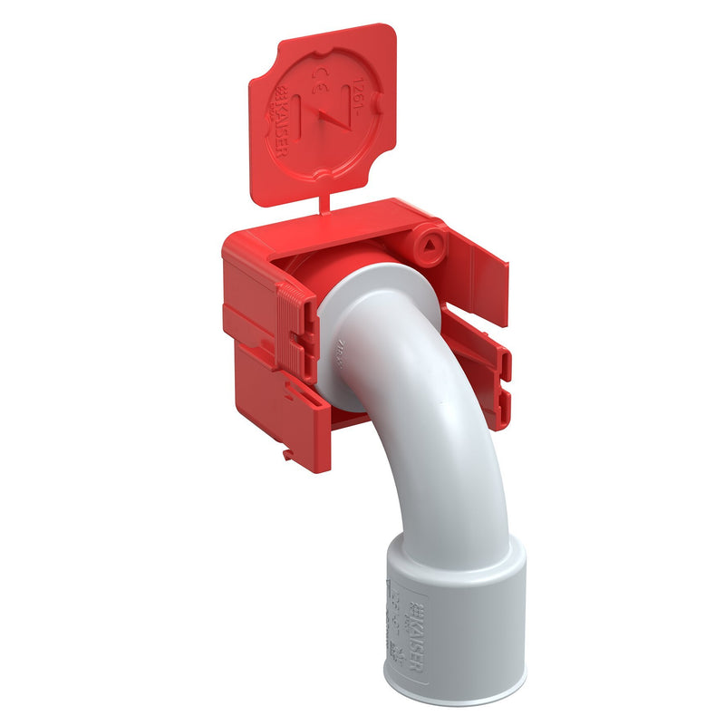 Kaiser - Leitungsauslass für Deckenleuchten B2 Wand-Decken-Übergang 1261-97 90Grd für 32mm-Rohre