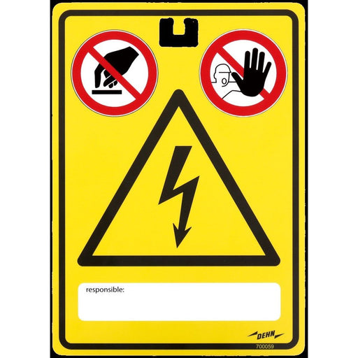 DEHN - Warn-/Hinweisschild WuH-Schild WHS AS BSZFUV Spannung-Berühren