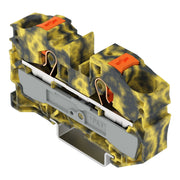 WAGO - Durchgangs-Reihenklemme 2-Leiter-Durchgangsklemme 2216-1201/000-053 Drücker,16mm²,dgr-ge − 20 Stück