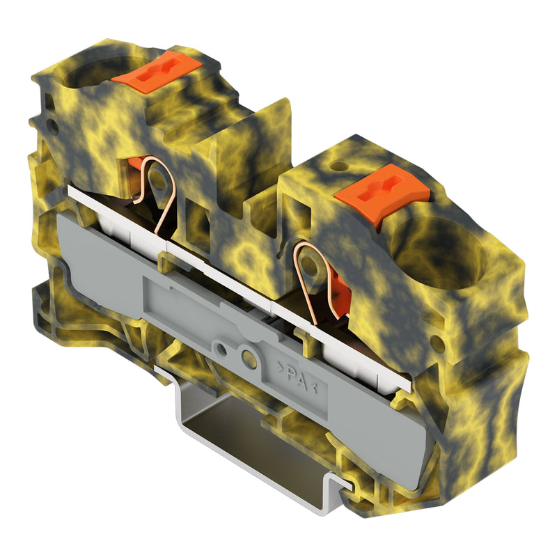 WAGO - Durchgangs-Reihenklemme 2-Leiter-Durchgangsklemme 2216-1201/000-053 Drücker,16mm²,dgr-ge − 20 Stück