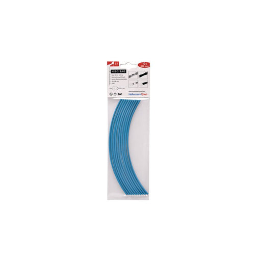 HellermannTyton - Schrumpfschlauch HIS-3-BAG-3/1 bl 10Abschnitte a 200mm − 10 Stück