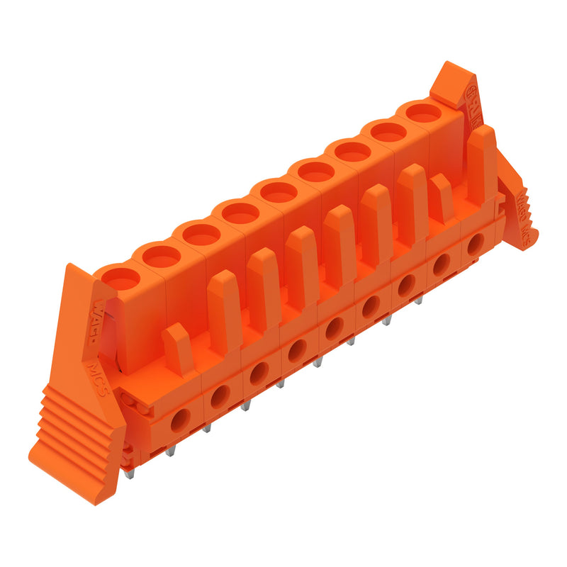 WAGO - Leiterplattensteckverbinder THT-Federleiste gerade 232-169/039-000 Maß 5,08mm,orange − 25 Stück