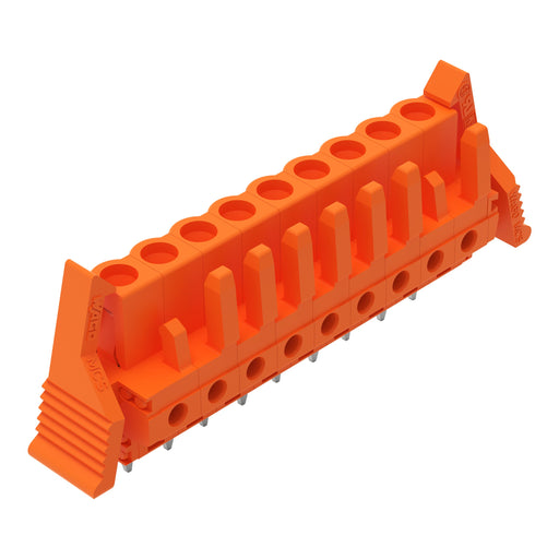WAGO - Leiterplattensteckverbinder THT-Federleiste gerade 232-169/039-000 Maß 5,08mm,orange − 25 Stück