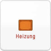 Jung - Abdeckung/Bedienelement für Installationsschalterprogramme Wippe Aufs.Heizung/Notsch. CD 590 BFH WW mit Lichtfenster