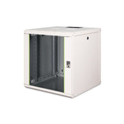 DIGITUS - Netzwerk-/Serverschrank Wandschrank mit Glastür DN-19 12U-6/6 RAL7035 HE 12