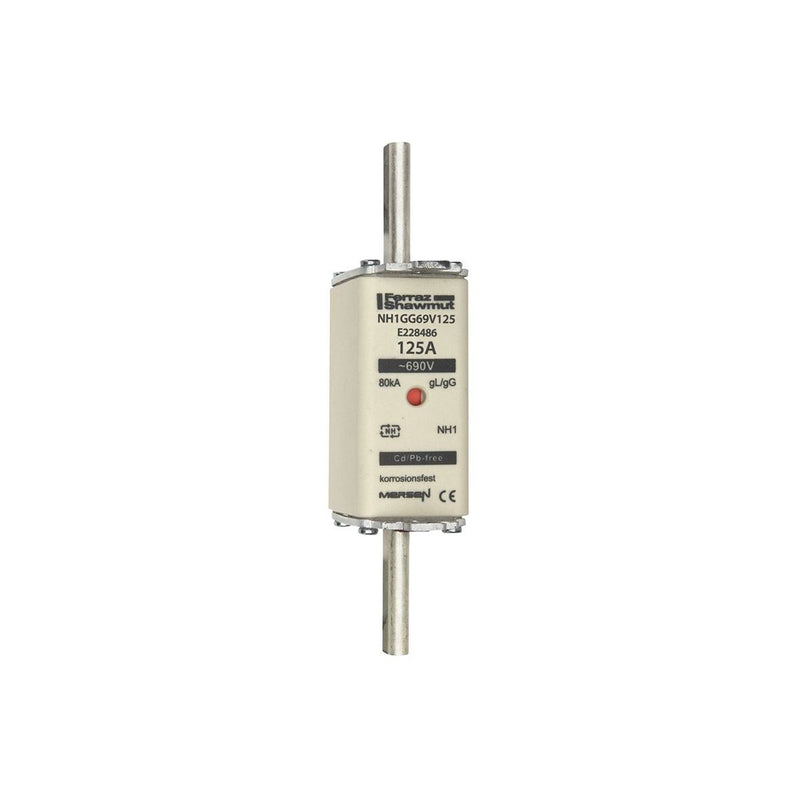 Mersen - Messersicherung NH-Sicherungseinsatz SF NH1GG69V125 Gr.1 gG 125A/690V KM