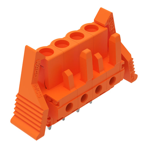 WAGO - Leiterplattensteckverbinder THT-Federleiste gerade 232-164/039-000 Maß 5,08mm,orange − 50 Stück