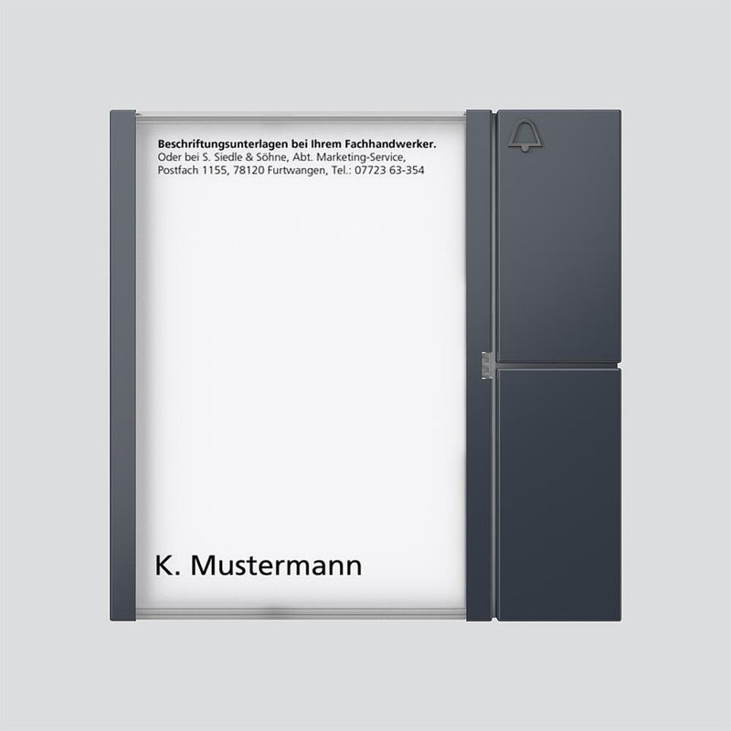 Siedle&Söhne - Funktionsmodul für Türkommunikation Bus-Tasten-Modul BTM 650-01 AG anthrazitgrau