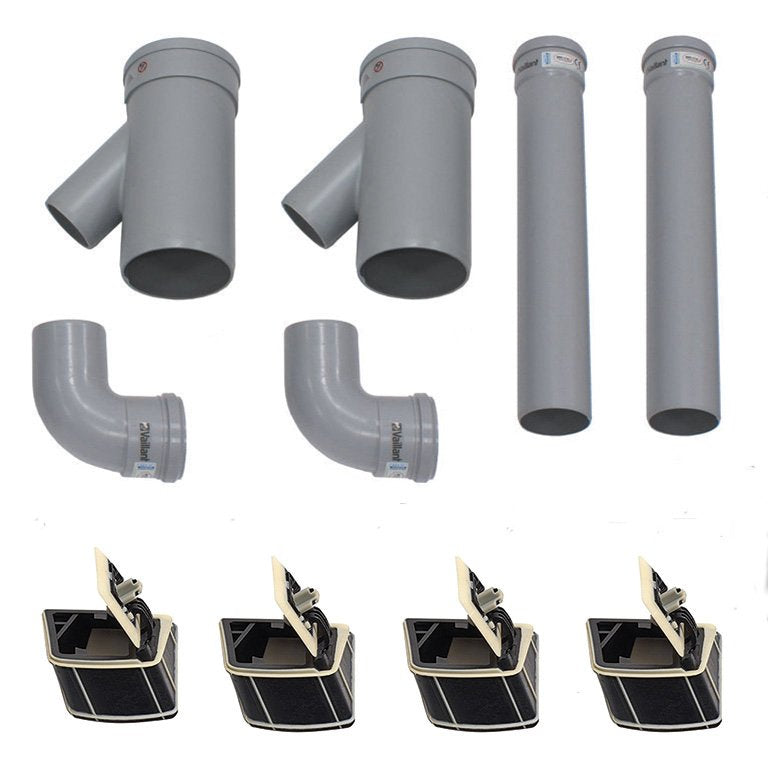 Vaillant - Anschluss-/Rohrbausatz Erweiterungs-Set 0020186772 4er-Kaskade DN130 PP