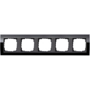 Gira - Abdeckrahmen 5fach 0215738 klar schwarz