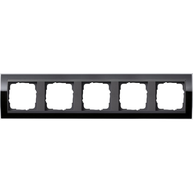 Gira - Abdeckrahmen 5fach 0215738 klar schwarz