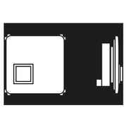 Jung - Behindertenelement für Installationsschalterprogramme Ruftaster NRS CD 0834 RT WW Schraubbefestigung − 1 Stück