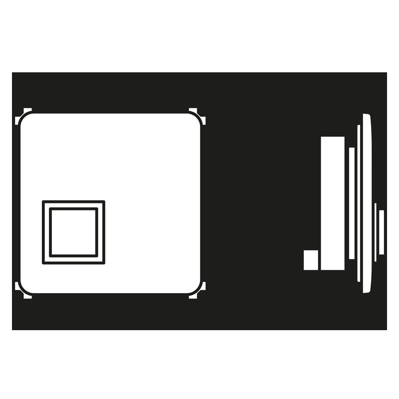 Jung - Behindertenelement für Installationsschalterprogramme Ruftaster NRS CD 0834 RT WW Schraubbefestigung − 1 Stück
