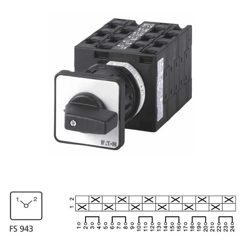 Eaton - Lastschalter Umschalter T3 32A T3-6-8370/EZ Zentraleinbau