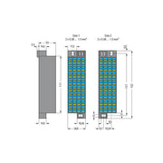 WAGO - Feldbus, Dez. Peripherie - Kommunikations-Modul Rangierwabe 726-341 32p.(4x1,5)BL.1-32S