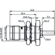 Telegärtner - Koax-Steckverbinder TNC-Einbaubuchse 75Ohm 100023827 cr/cr, G4 (RG179B/U) − 5 Stück