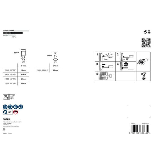 Bosch - Bohrkronenset PRO Ceramic dry M14 2608576669 Bohrkronen-Set