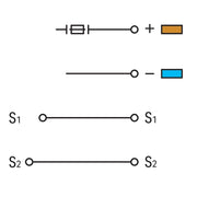 WAGO - Initiator/Aktor-Reihenklemme Initiatorenklemme 280-588/280-323 4L, plusabsicherung − 50 Stück