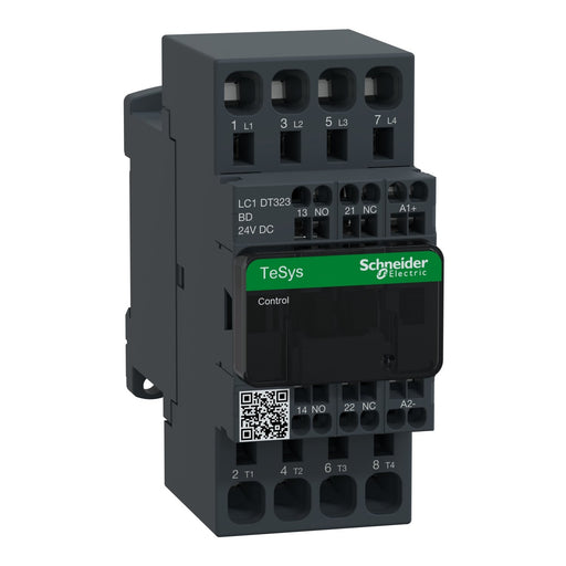 Schneider Electric - Leistungsschütz zum Schalten von Wechselstrom Leistungsschütz LC1DT323BD 4P 32A 24VDC 1S+1Ö