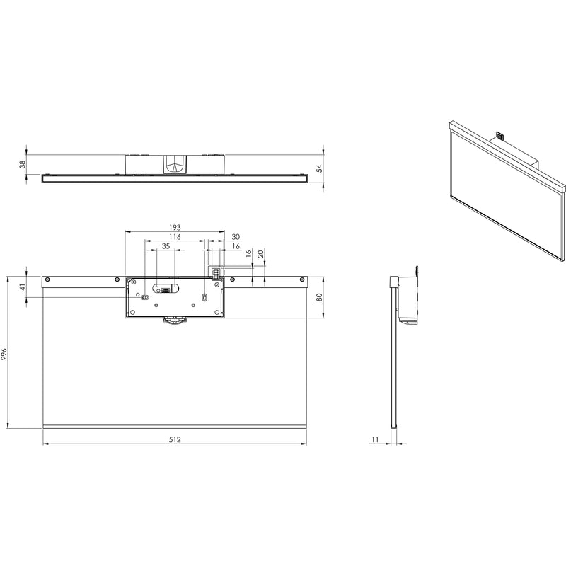 RP-Technik - Sicherheitsleuchte LED-Rettungszeichenleuchte AGW408WL EB 8h, Wireless