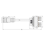 WAGO - Konfektionierte Leitung für steckbare Gebäudeinstallation konfektionierte Y-Leitung 771-5001/296-000 Eca,Kod. A,sw