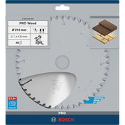 Bosch - Kreissägeblatt PRO Wood Kreissägeblatt, 2608640432 216 x 2 x 30 mm, Z48