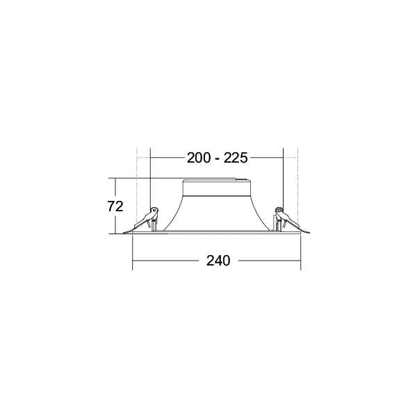 Brumberg Leuchten - Downlight/Strahler/Flutlicht LED-Einbaudownlight 230V 40672164DA 4000K