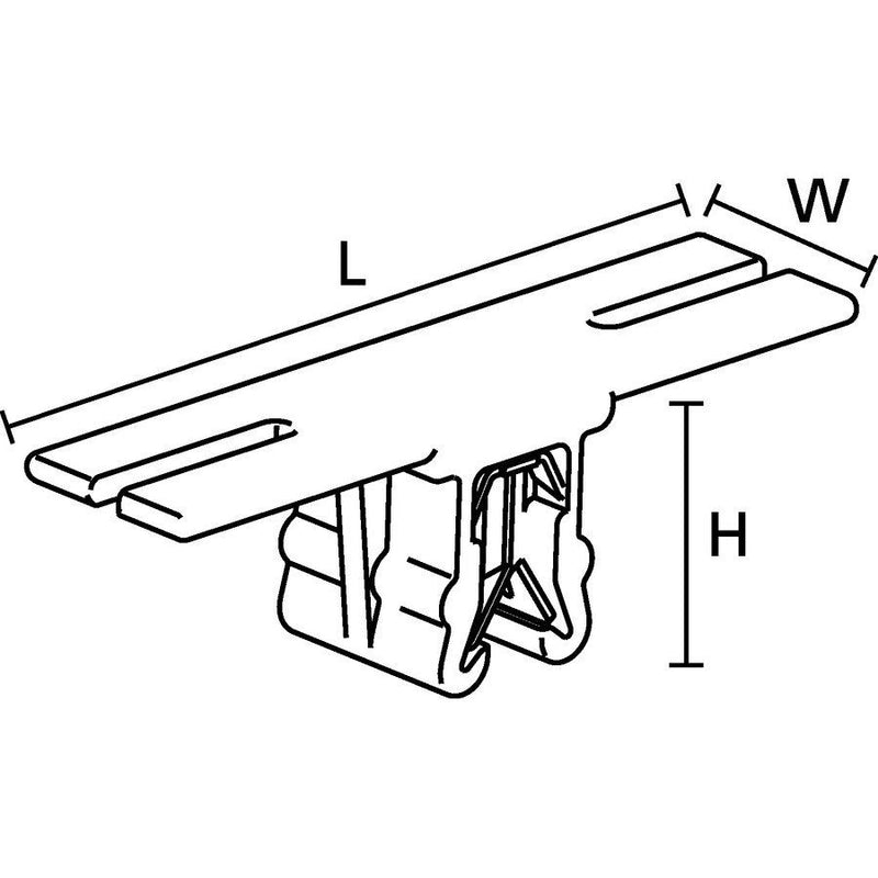 HellermannTyton - Befestigungsschelle für Kabel/Rohre Anwickelclip EC14 EC14-PA66HIRHS-BK Edge-Clip 14 − 500 Stück