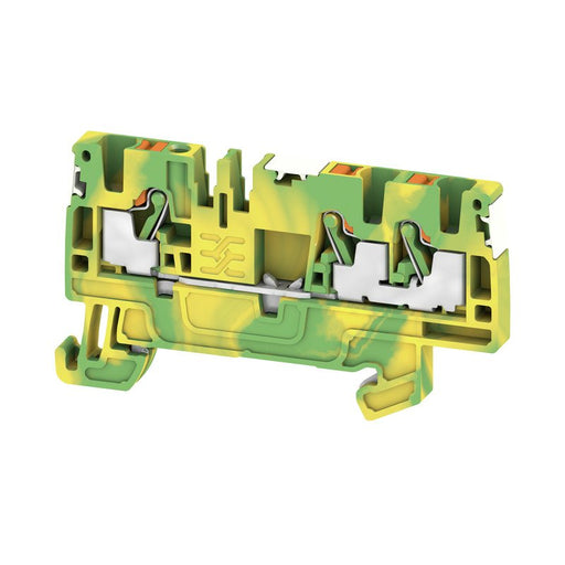 Weidmüller - Schutzleiter-Reihenklemme Klemme A3C 2.5 PE DL PUSH IN, 2.5 mm² − 50 Stück