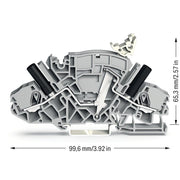 WAGO - Trenn- und Messtrenn-Reihenklemme 2-Leiter-Trenn-u.Messklem. 2007-8811/046-000 grau − 20 Stück