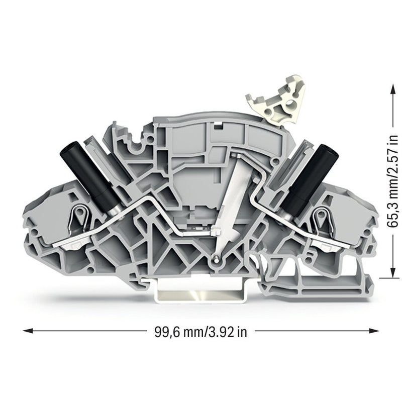 WAGO - Trenn- und Messtrenn-Reihenklemme 2-Leiter-Trenn-u.Messklem. 2007-8811/046-000 grau − 20 Stück