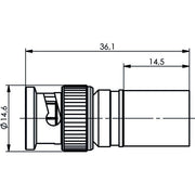 Telegärtner - Koax-Steckverbinder BNC-Kabelstecker 100023321 cr/cr G37(2.7/7.25) − 5 Stück