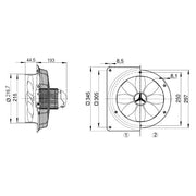 Maico - Wandventilator für Industrie und Gewerbe Ventilator EZQ 20/2 B 1100cbm/h,65Wm,IP55