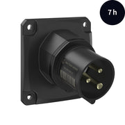Walther Werke - CEE-Gerätestecker (IEC 60309) CEE NEO Anbaugerätestecker FW713307SK schräg 16A 3P 7h
