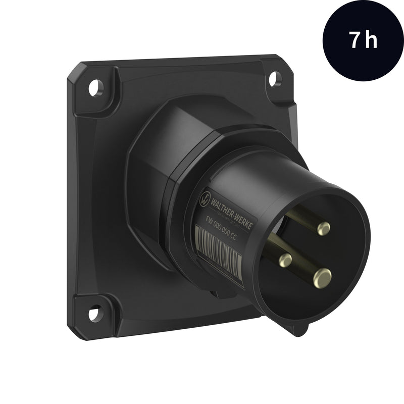 Walther Werke - CEE-Gerätestecker (IEC 60309) CEE NEO Anbaugerätestecker FW713307SK schräg 16A 3P 7h