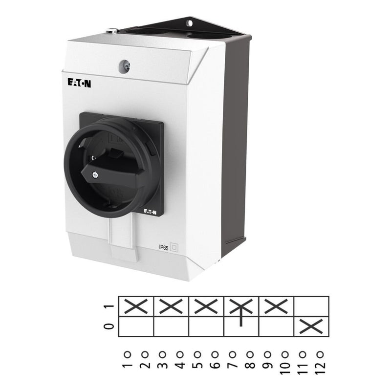 Eaton - Lasttrennschalter Hauptschalter 3polig 32A T3-3-15680/I2/SVB-SW Aufbau 1S1Ö Halt-F