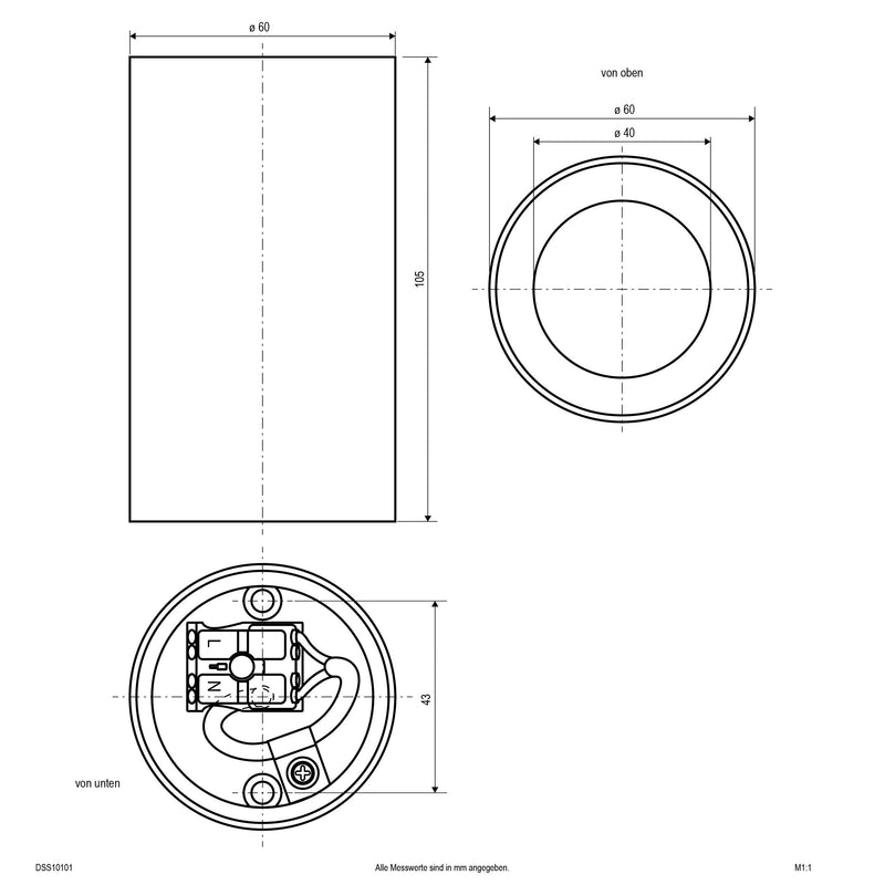 EVN Lichttechnik - Downlight/Strahler/Flutlicht LED-Anbauleuchte DSS10101