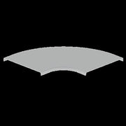 Unex - Deckel Bogen für Kabeltragsystem Abdeckung Bogen 90° grau 66411-48 400 U48X RAL7038