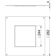 OBO Bettermann - Montagedeckel für Zugdose Montagedeckel DUG 250-3 9 250-2/3 für GES9 − 1 Stück